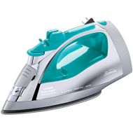 [아마존베스트]Sunbeam Steammaster Steam Iron | 1400 Watt Large Anti-Drip Nonstick Stainless Steel Iron with Steam Control and Retractable Cord, Chrome/Teal