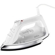 [아마존베스트]Sunbeam Classic 1200 Watt Mid-size Anti-Drip Non-Stick Soleplate Iron with Shot of Steam/Vertical Shot feature and 8 360-degree Swivel Cord, White/Clear, GCSBCL-317-000