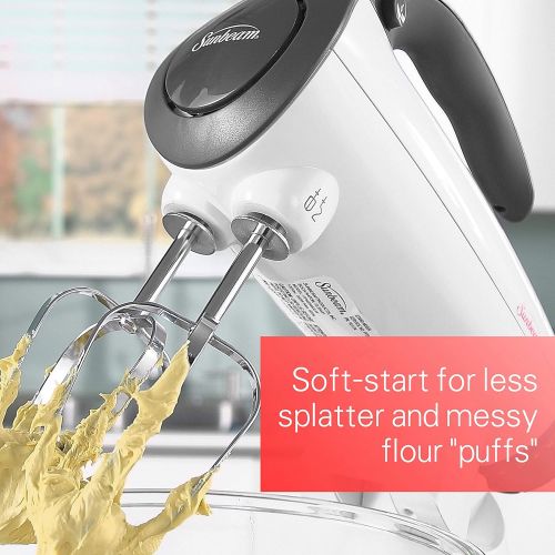  [아마존베스트]Sunbeam MixMaster 350 Watt, White | Soft-Start Technology Stand Mixer