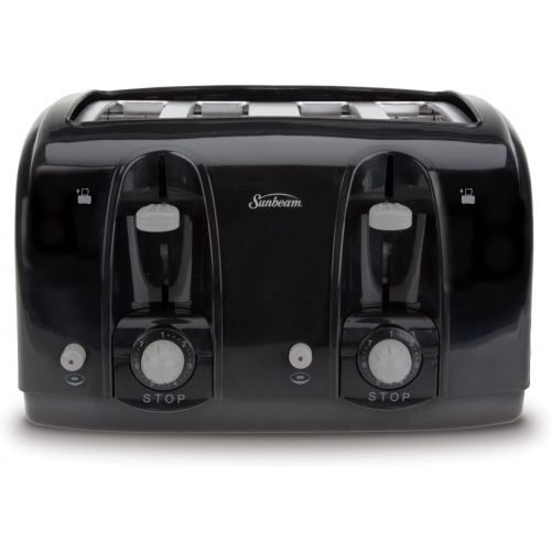  Sunbeam Wide Slot 4-Slice Toaster, Black (003911-100-000)