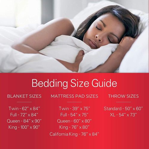  Sunbeam Heated Mattress Pad | Waterproof, 20 Heat Settings, Queen