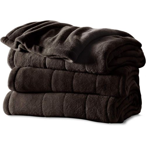  Sunbeam Microplush Heated Blanket, Queen, Walnut, BSM9BQS-R470-16A00