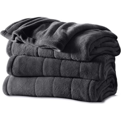  Sunbeam Microplush Heated Blanket, Queen, Walnut, BSM9BQS-R470-16A00