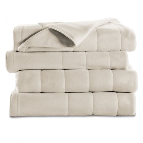  Sunbeam Quilted Fleece Heated Blanket, King, Seashell, BSF9GKS-R757-13A00