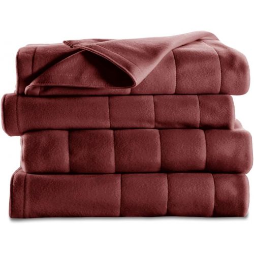  Sunbeam Quilted Fleece Heated Blanket, King, Seashell, BSF9GKS-R757-13A00