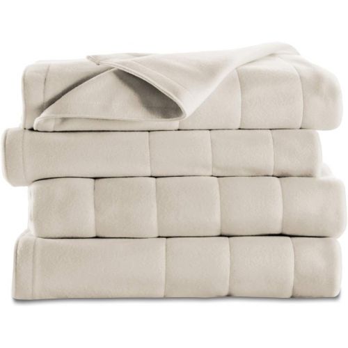  Sunbeam Quilted Fleece Heated Blanket, King, Seashell, BSF9GKS-R757-13A00