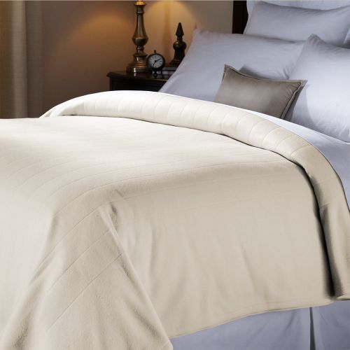  Sunbeam Quilted Fleece Heated Blanket, King, Seashell, BSF9GKS-R757-13A00