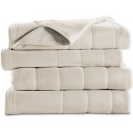 Sunbeam Heated Blanket | 10 Heat Settings, Quilted Fleece, Seashell Beige, Queen