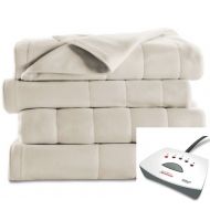#1 Selling Sunbeam Heated Fleece Electric Blanket in a QUEEN Size WITH 2 Controls. 5 Heat Settings and a Long 10 Hour Shut Off with a 6 Foot Cord. QUEEN - SEASHELL