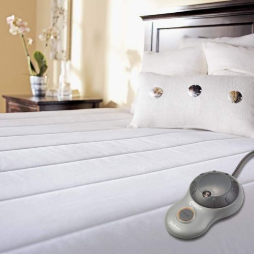  Sunbeam Heated Mattress Pad | Quilted Polyester, 10 Heat Settings, Queen