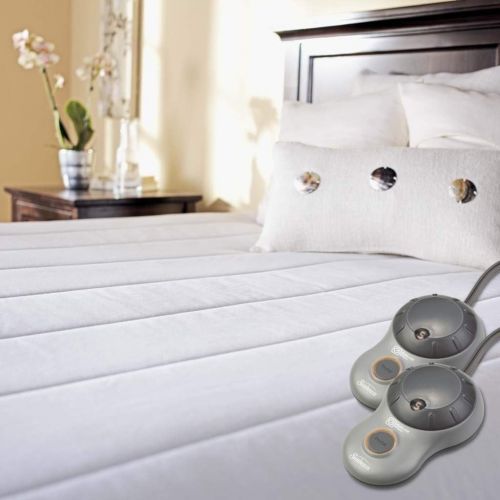  Sunbeam Heated Mattress Pad | Quilted Polyester, 10 Heat Settings, Queen