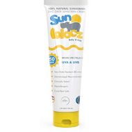 Sunblocz Baby + Kids Mineral Sunscreen, 50+SPF - Natural, Organic Sunblock, Zinc Oxide, UVA+UVB Broad Spectrum, Waterproof, Reef Safe