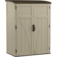 Suncast 54 Cubic Feet Vertical Storage Shed with Durable Plastic Construction, Multiple Wall Panels and Ample Space for Outdoor Storage