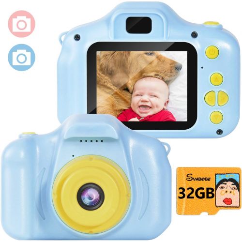  [아마존 핫딜] Suncity Kids Digital Camera Video 2.0 Inch HD Screen 1080P with 32GB TF Card Mini Camera Rechargeable for Boys Children Toddler 3-10 Year Old Birthday Christmas Toy Gift (Blue)