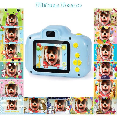  [아마존 핫딜] Suncity Kids Digital Camera Video 2.0 Inch HD Screen 1080P with 32GB TF Card Mini Camera Rechargeable for Boys Children Toddler 3-10 Year Old Birthday Christmas Toy Gift (Blue)