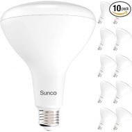 Sunco Lighting 10 Pack BR40 Light Bulbs, LED Indoor Flood Light, CRI94 4000K Cool White, 100W Equivalent 17W, 1400 Lumens, E26 Base, Indoor Residential Home Recessed Can Lights, High Lumens UL