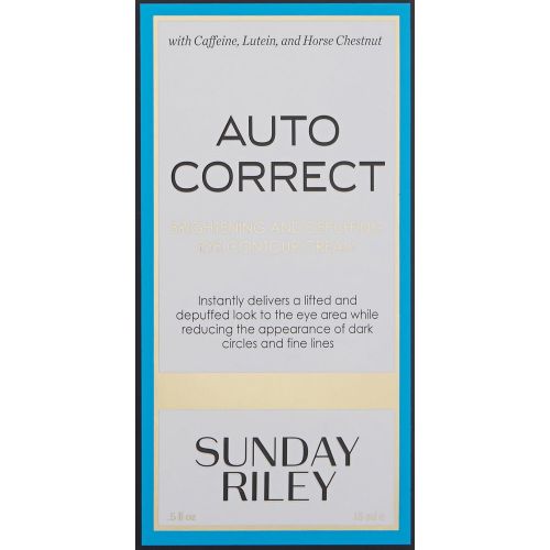  Sunday Riley Auto Correct Brightening and Depuffing Eye Contour Cream, 0.5 fl. oz.