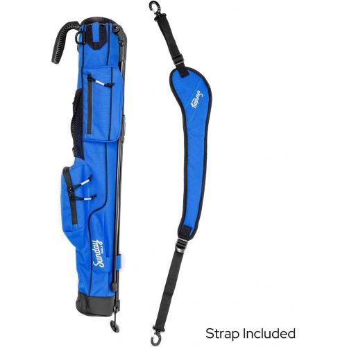  Sunday Golf - Lightweight Sunday Golf Bag with Strap and Stand ? Easy to Carry and Durable Pitch n Putt Golf Bag ? Golf Stand Bag for The Driving Range, Par 3 and Executive Courses