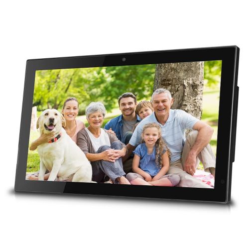  Sungale 14-inch WiFi Cloud Digital Photo Frame w Front Camera for Video Talk, Remote Control, 10GB Free Cloud Storage, 1366x768px LED Screen (Black)