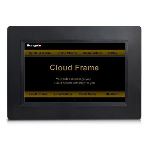  Sungale CPF708 7 Smart Wi-Fi Cloud Digital Photo Frame with Touch Screen Operation, Free Cloud Storage, Real-time Photos, Movie, Social Media, Browser, All apps