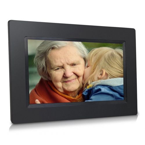  Sungale 7-inch WiFi Cloud Digital Photo Frame w Touch Panel, Free Cloud Storage, High-Resolution 1024600px (Black)