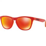 Oakley Mens Frogskins Asian Fit Sunglasses,OS,Matte Red/Prizm Ruby