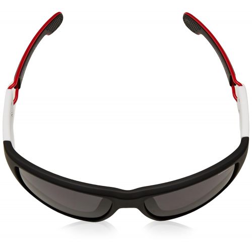  Carrera Unisex-Adult Carrera 4008/s Polarized Rectangular Sunglasses, MTBLK WHT, 60 mm