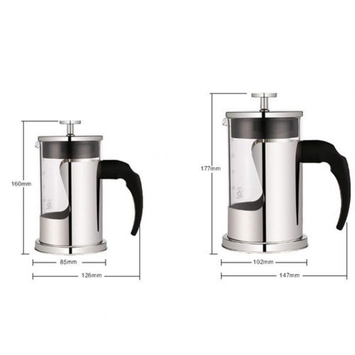  Sungpunet 350ml French Press Coffee Tea Maker Complete Bundle Coffee Pot Stainless Steel Double Glass Tea Maker Press Coffee Machine