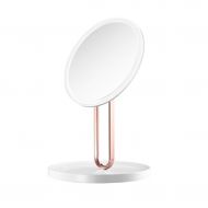 Sunhai-Bathroom mirror Sunhai LED Rechargeable Makeup Mirror, Filling Table Mirror - Mirror with Storage Chassis - Detachable Wall Mounting Mirror - Makeup Mirror with Three Different Light Colors (Color