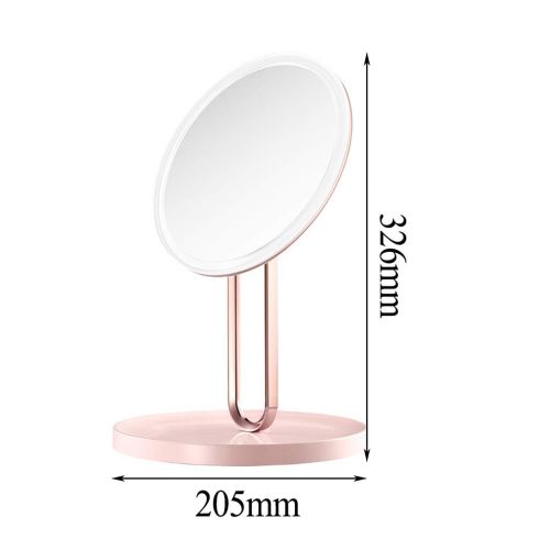  Sunhai-Bathroom mirror Sunhai LED Rechargeable Makeup Mirror, Filling Table Mirror - Mirror with Storage Chassis - Detachable Wall Mounting Mirror - Makeup Mirror with Three Different Light Colors (Color