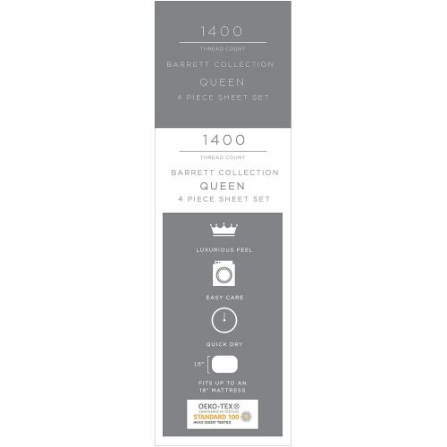  Sunham Home Fashions 1400 TC Sheet Set, Queen, Taupe