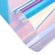 Sunice 54 x66ft Roll Holographic Iridescent Window Film Colorful Glass Stickers Adhesive Stained Glass Vinyl Anti UV Rainbow Effect Tint for Home Building Decorative