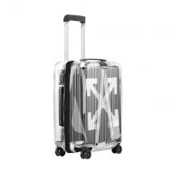 Sunikoo Luggage Cover for Rimowa Off White Suitcase Clear PVC Protector Transparent Protective Case with Black Zipper