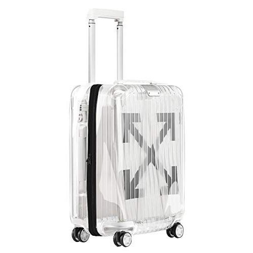  Sunikoo Luggage Cover for Rimowa Off White Suitcase Clear PVC Protector Transparent Protective Case with Black Zipper