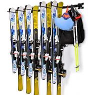 [아마존베스트]Sunix Ski Wall Storage Rack, Ski and Snowboard Wall Storage Rack Home and Garage Ski Mount Hold up 10 Pairs, 2 Pack