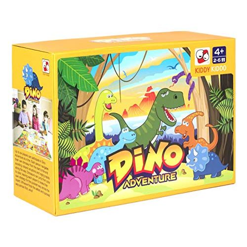  Sunlite KiddyKiddoUSA Dino Adventure Table top Board Game Trains Social Skills, Concentration and Focus