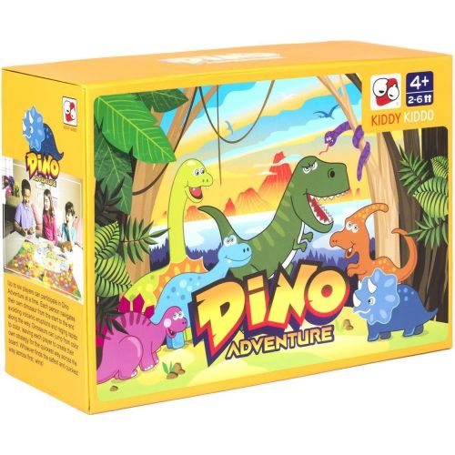  Sunlite KiddyKiddoUSA Dino Adventure Table top Board Game Trains Social Skills, Concentration and Focus