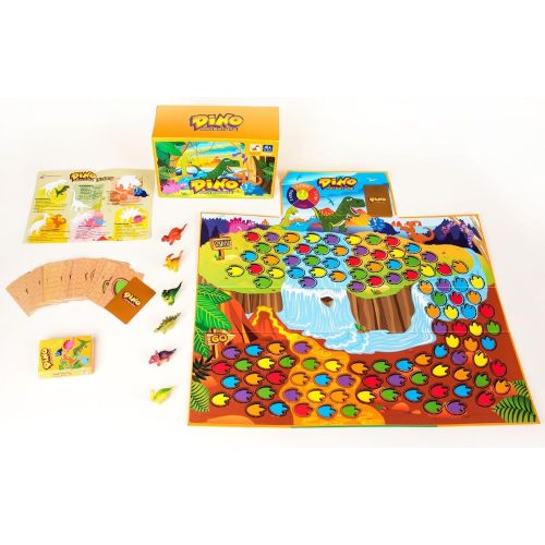  Sunlite KiddyKiddoUSA Dino Adventure Table top Board Game Trains Social Skills, Concentration and Focus