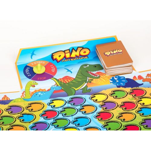  Sunlite KiddyKiddoUSA Dino Adventure Table top Board Game Trains Social Skills, Concentration and Focus