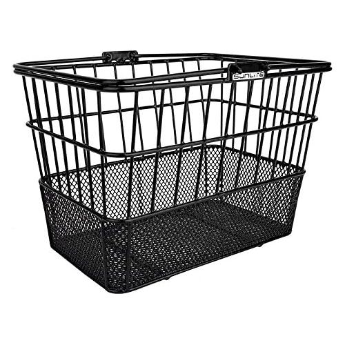  SUNLITE Bicycles Detachable Mesh Bottom Light-Off Bike Basket with Handles