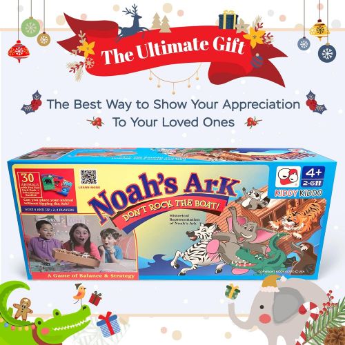  Sunlite Sports Noahs Ark Toy, Balancing Game Religious Stacking Educational Board Game with Animal Toy, 30 Animals