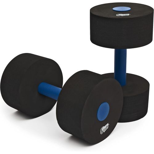  Sunlite Sports High-Density EVA-Foam Dumbbell Set, Water Weight, Soft Padded, Water Aerobics, Aqua Therapy, Pool Fitness, Water Exercise