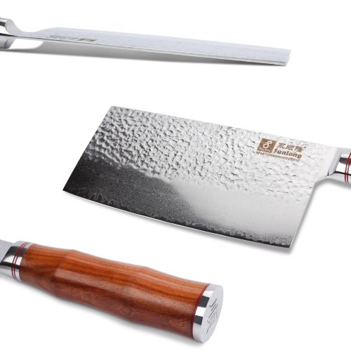 Sunlong 67 Schicht VG10 Damaskus Stahl Nakiri Gemuesemesser Sharp Slicing Knife Massivholzgriff Kochmesser (Usuba & Nakiri Knive 7)