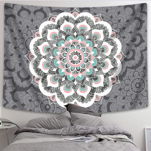 Sunm Boutique Tapestry Wall Hanging Indian Mandala Tapestry Bohemian Tapestry Hippie Tapestry Psychedelic Tapestry Wall Decor Dorm Decor(Colorful,51.2x 59.1)