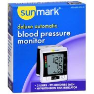 Sunmark Deluxe, Wrist Blood Pressure Monitor - 1 ct, Pack of 4
