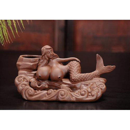  인센스스틱 Sunmir Home Decor Ceramic Mermaid backflow Incense Burner Incense Stick Holder Ceramic Oil Burners