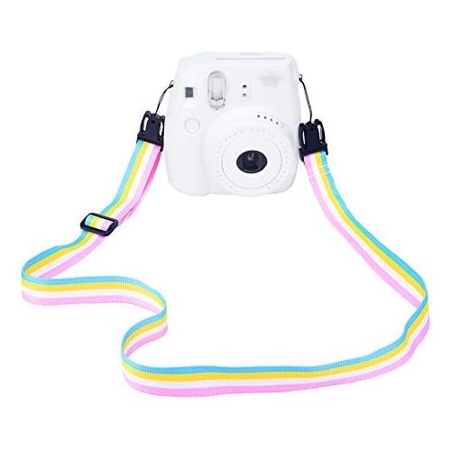  [아마존베스트]Sunmns Camera Neck Shoulder Strap Belt for Fujifilm Instax Mini 9/8/ 90/8+/ 7s/ Square SQ10 Instant Film Camera, Rainbow