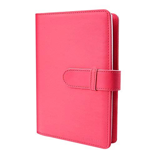  Sunmns SUNMN Wallet PU Leather Photo Album Compatible for Fujifilm Instax Wide 300 Camera, Polaroid POP, POP 2.0, Originals OneStep 2, OneStep+ Printer Film (Pink)