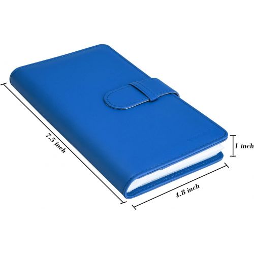  Sunmns Wallet PU Leather Photo Album Compatible with Fujifilm Instax Mini Instant Film (Dark Blue)