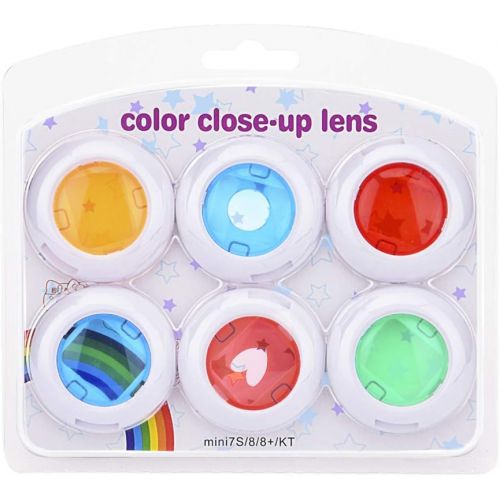  Sunmns 6 Pieces Color Close Up Lens Filter Set Compatible with Fujifilm Instax Mini 9 and Mini 8 Instant Film Camera